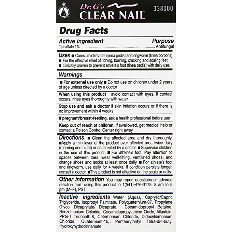Dr Gs Clear Nail Antifungal Treatment 06oz Bottle